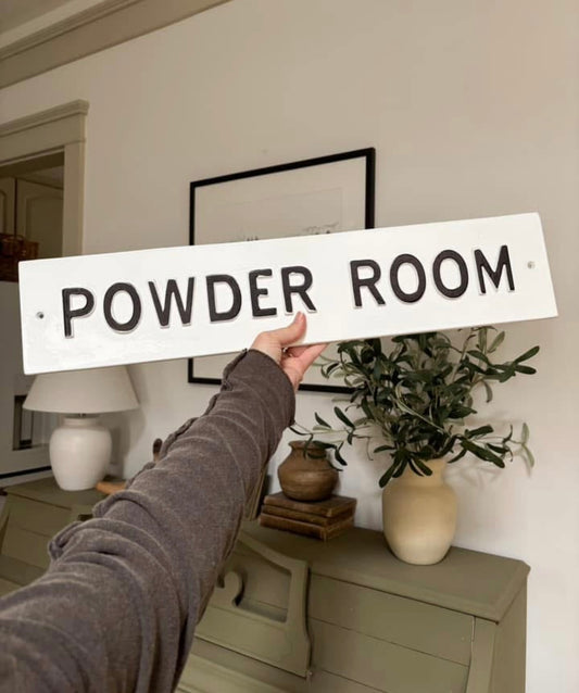Powder Room Sign