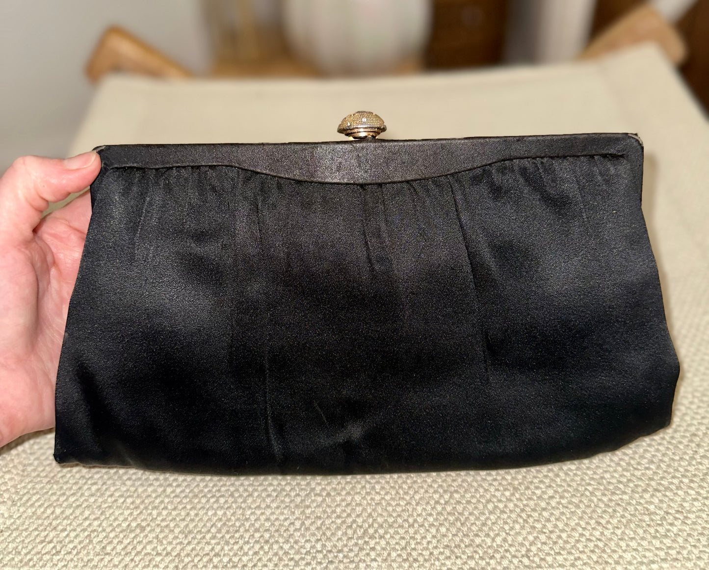 Black Satin Clutch
