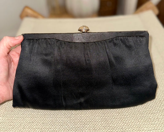 Black Satin Clutch