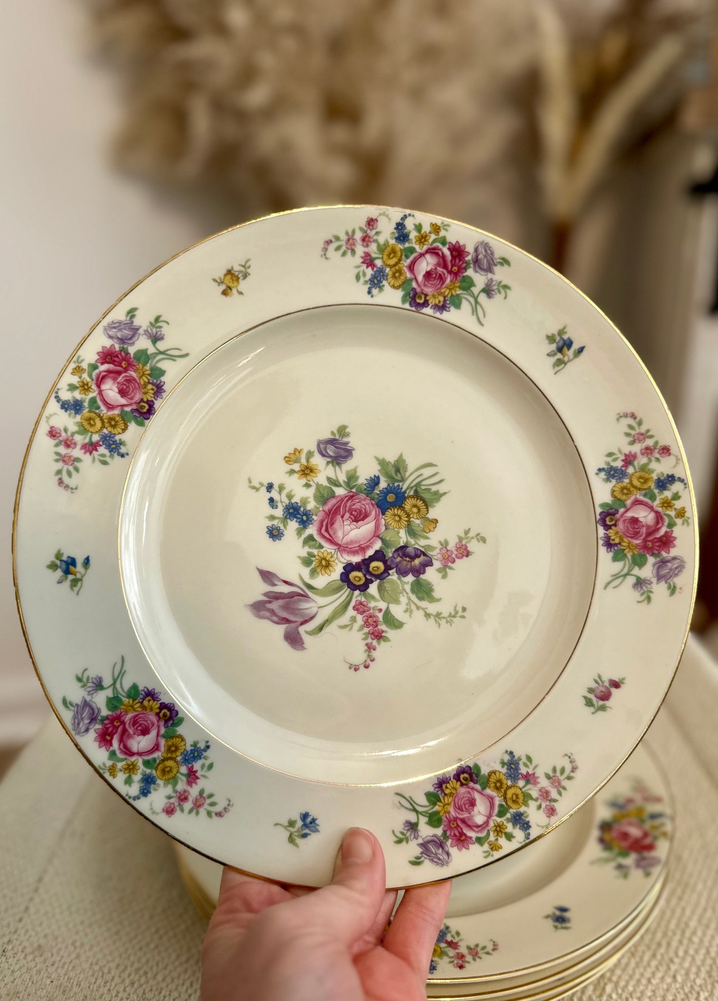 Dogwood Floral Dinner Plate Set