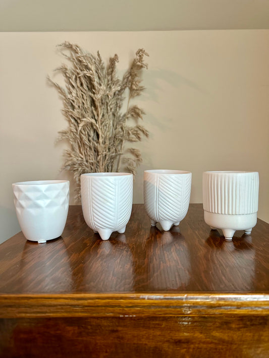 White Ceramic Plant Jar